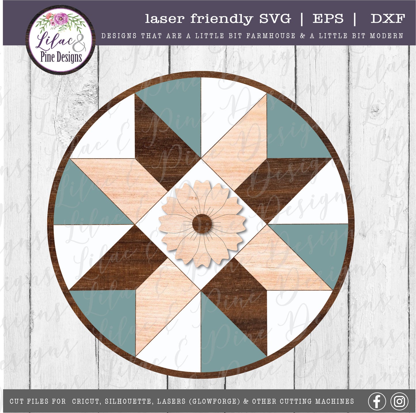 Barn Quilt interchangeable SVG, seasonal quilt sign, SVG, quilt decor SVG, farmhouse decor, mothers day svg, Glowforge Svg, laser cut file