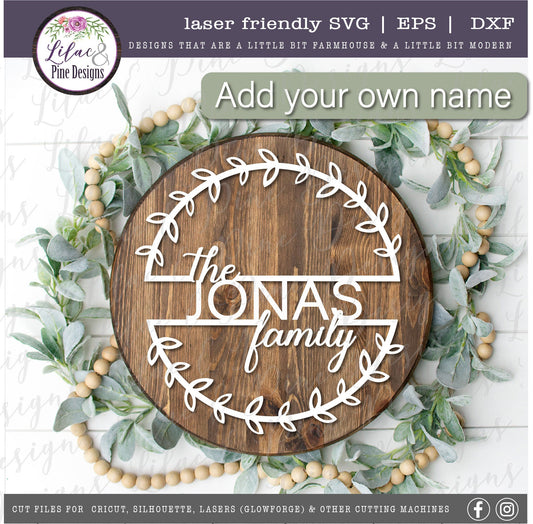 Personalized family sign Svg, Family name sign SVG, Personalized gift, Mother's Day Gift, home decor, Cricut, laser cut file, Glowforge SVG