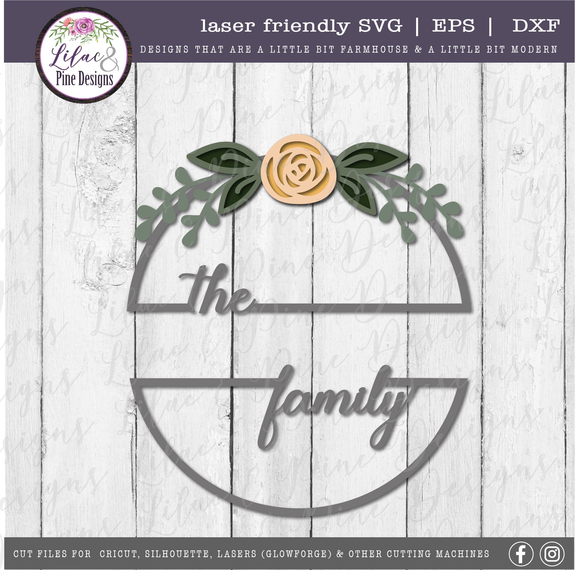Personalized family sign, Wedding gift SVG, rose SVG, Personalized gift, Mother's Day Gift, home decor, Cricut, laser cut file, Glowforge