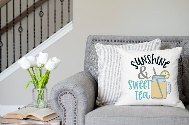 Sunshine and Sweet Tea SVG, Mason Jar SVG, Modern Farmhouse sign SVG, Kitchen decor Svg, Cricut Cut file, Glowforge laser file