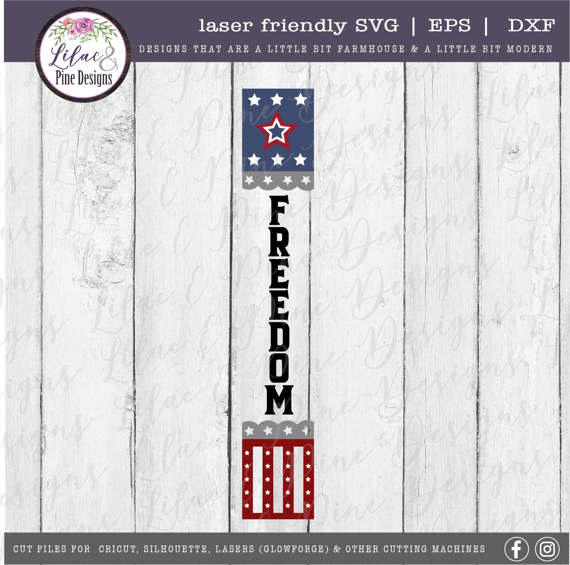 Patriotic Welcome porch sign, July 4th decor SVG, Freedom SVG, Independence Day leaning porch sign svg, Glowforge Svg, laser cut file