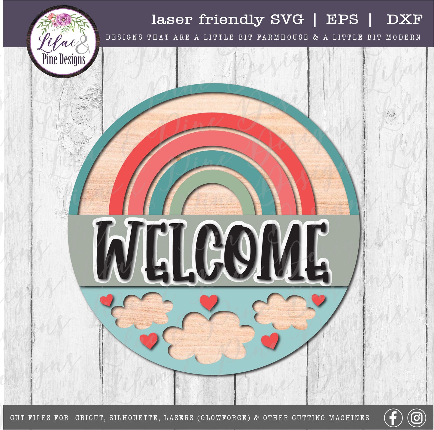 Rainbow and clouds sign, whimsical sign, Rainbow SVG, play room, kids room sign, clouds SVG, Create SVG, Play svg, Glowforge, laser cut file