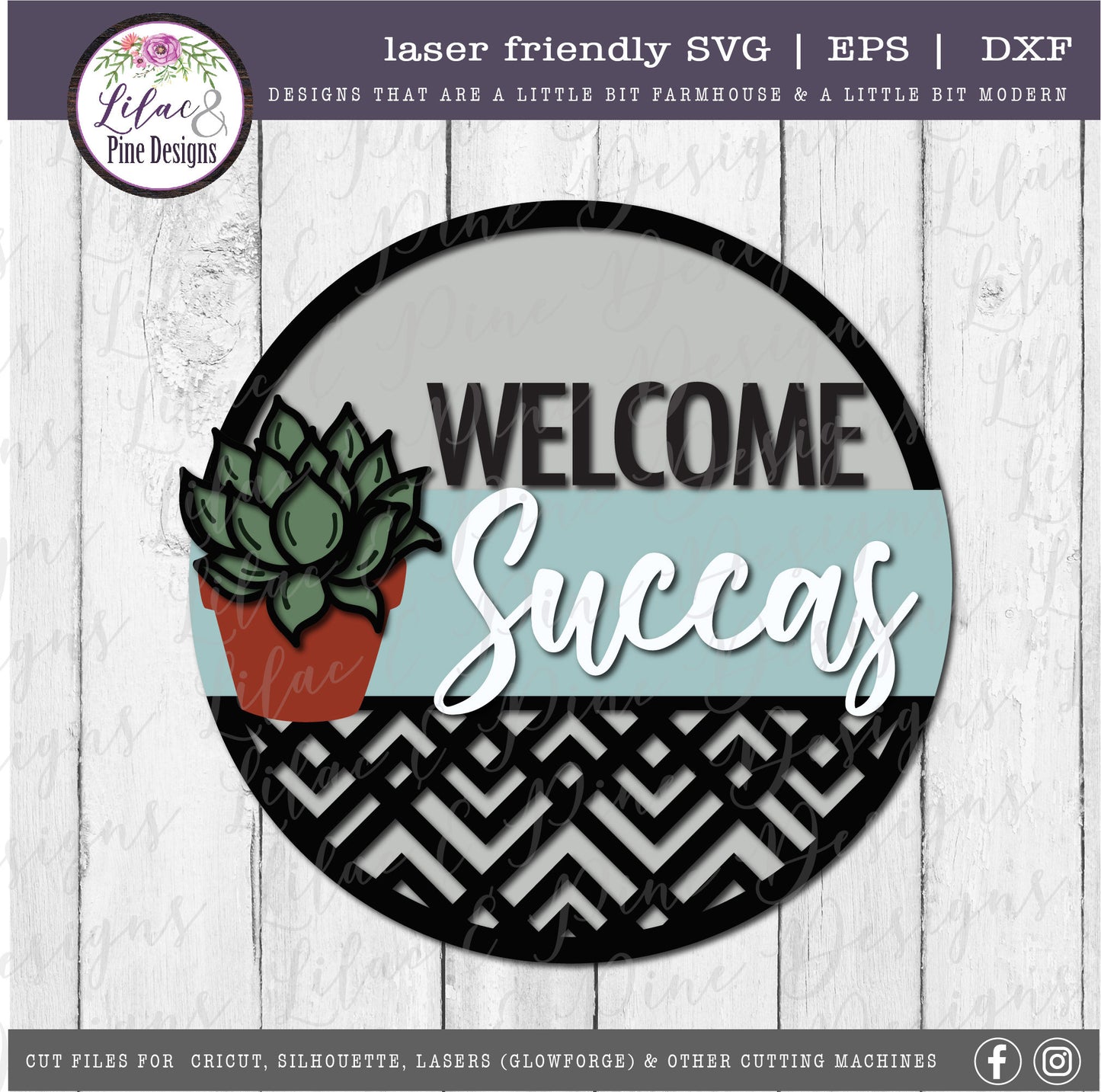 Welcome Succas sign, Welcome sign SVG, boho door decor SVG, succulent SVG, plant lover gift, porch sign svg, Glowforge Svg, laser cut file