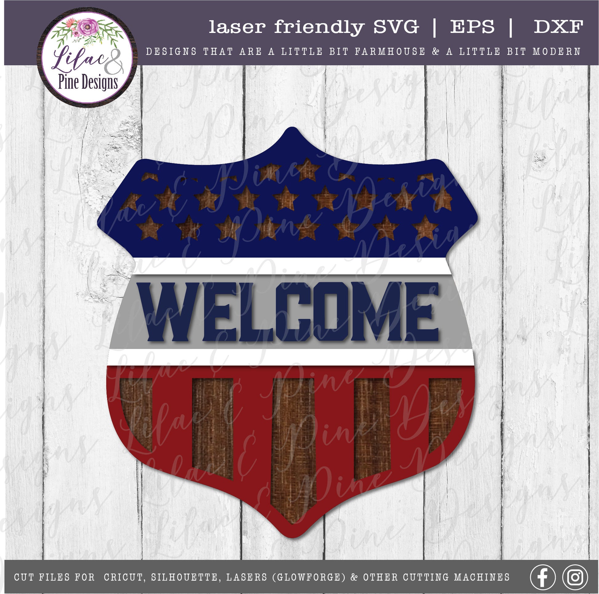 Patriotic Police sign bundle, July 4th door decor SVG, Police Officer SVG, Independence Day svg, badge SVG, Glowforge Svg, laser cut file