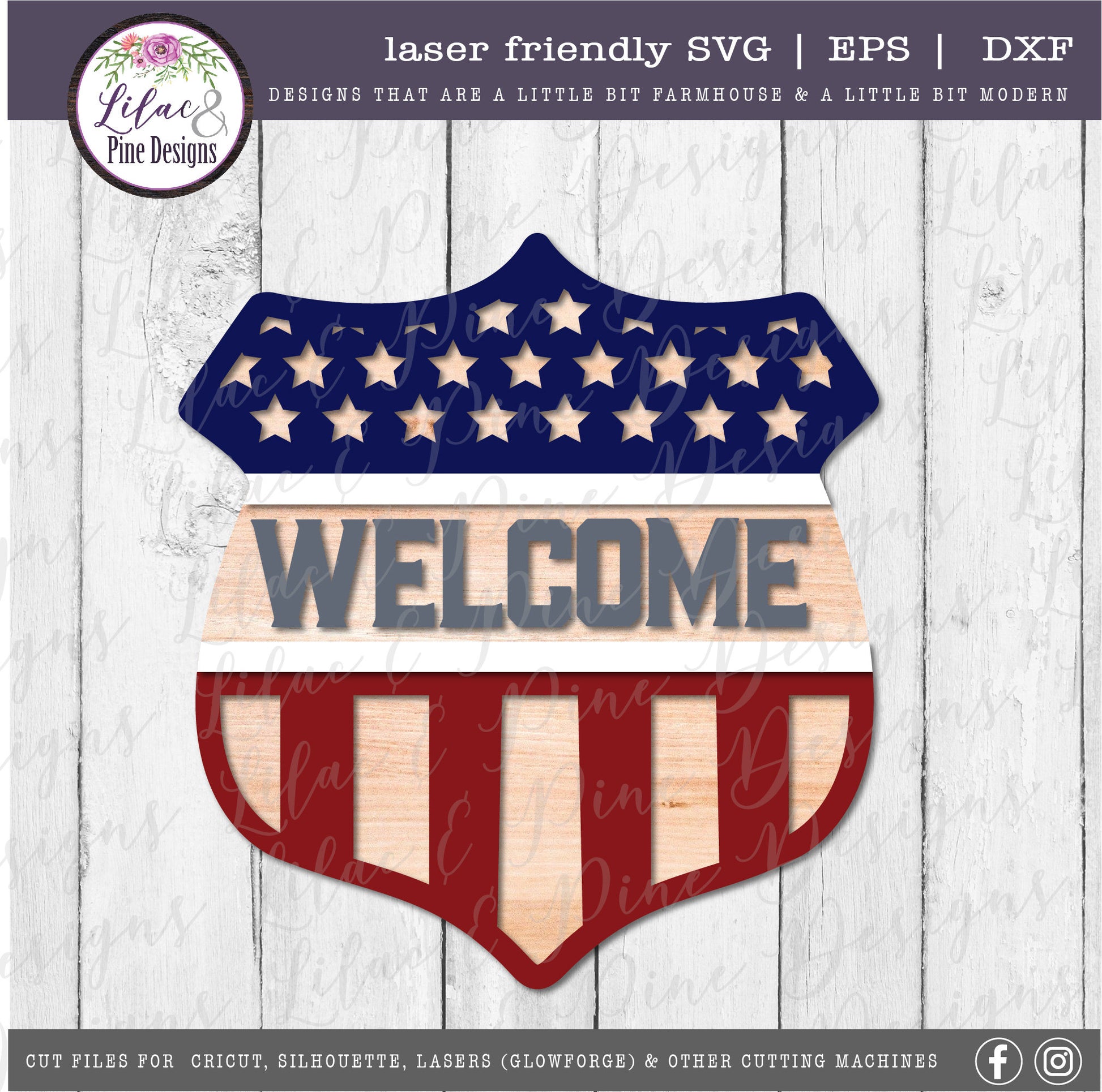 Patriotic Police sign bundle, July 4th door decor SVG, Police Officer SVG, Independence Day svg, badge SVG, Glowforge Svg, laser cut file