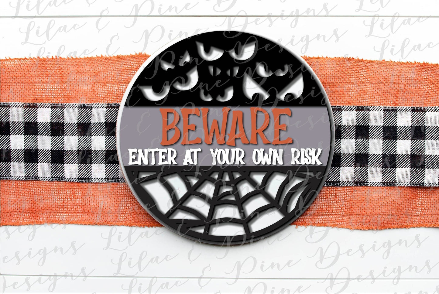 Beware SVG, Enter at your own Risk SVG, Halloween svg, Spooky Welcome svg, Spiderweb svg, Halloween sign, laser cut file, Glowforge SVG