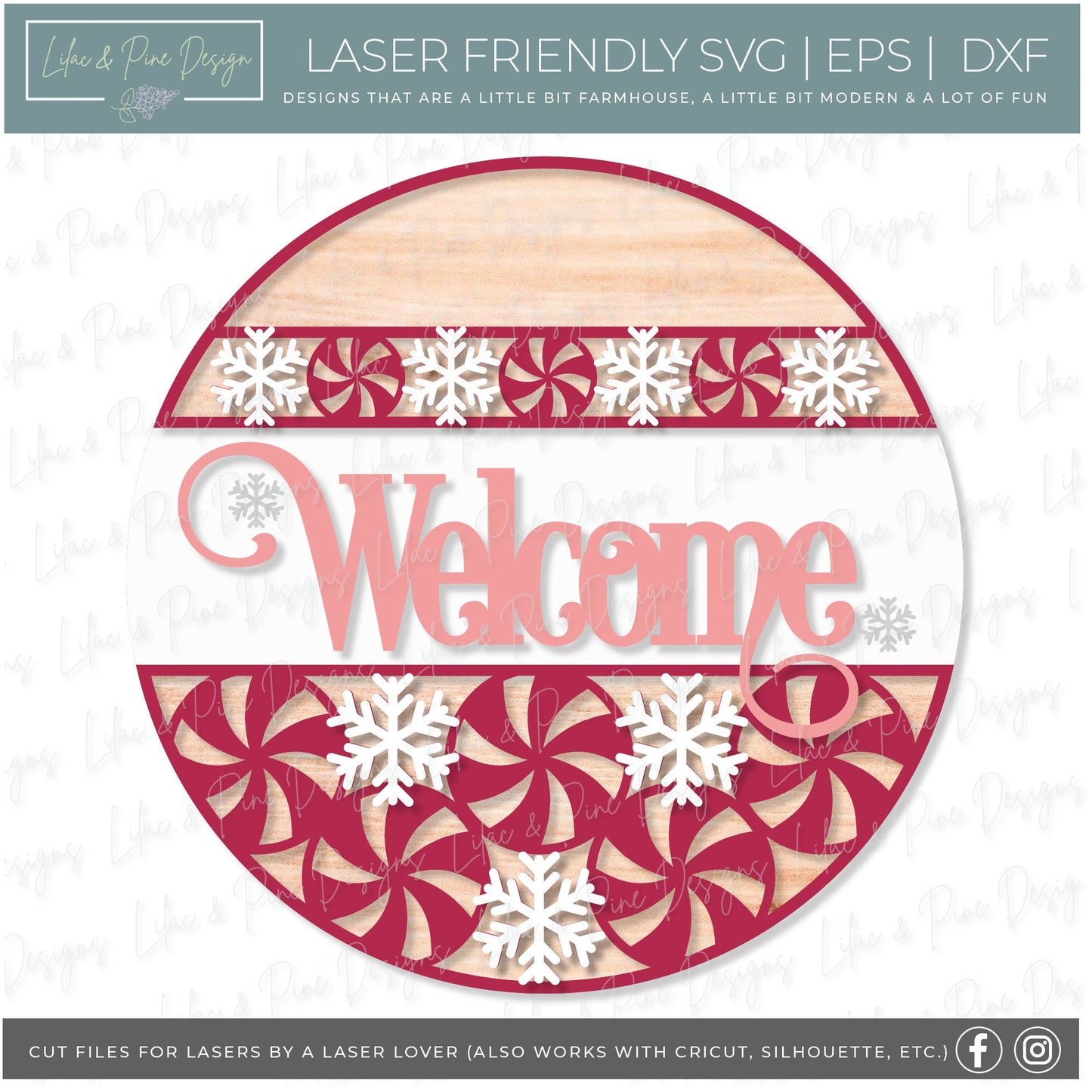 Christmas door hanger bundle, Christmas sign bundle SVG, Christmas laser file, Christmas sign SVG, snow SVG, Glowforge files, laser cut file