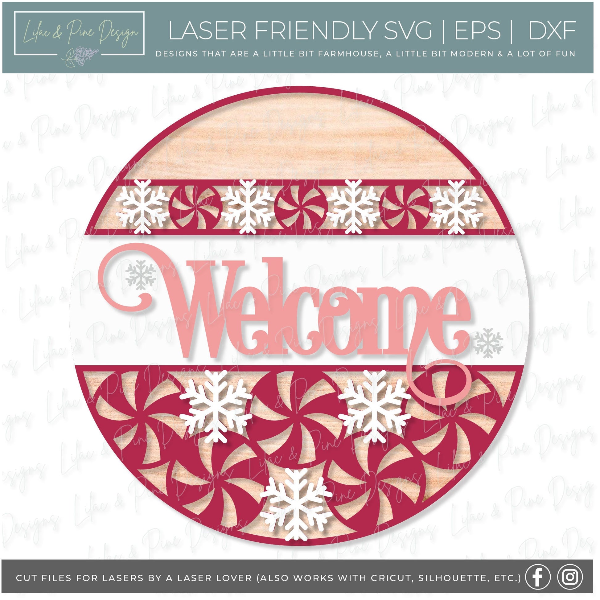 Christmas door hanger bundle, Christmas sign bundle SVG, Christmas laser file, Christmas sign SVG, snow SVG, Glowforge files, laser cut file