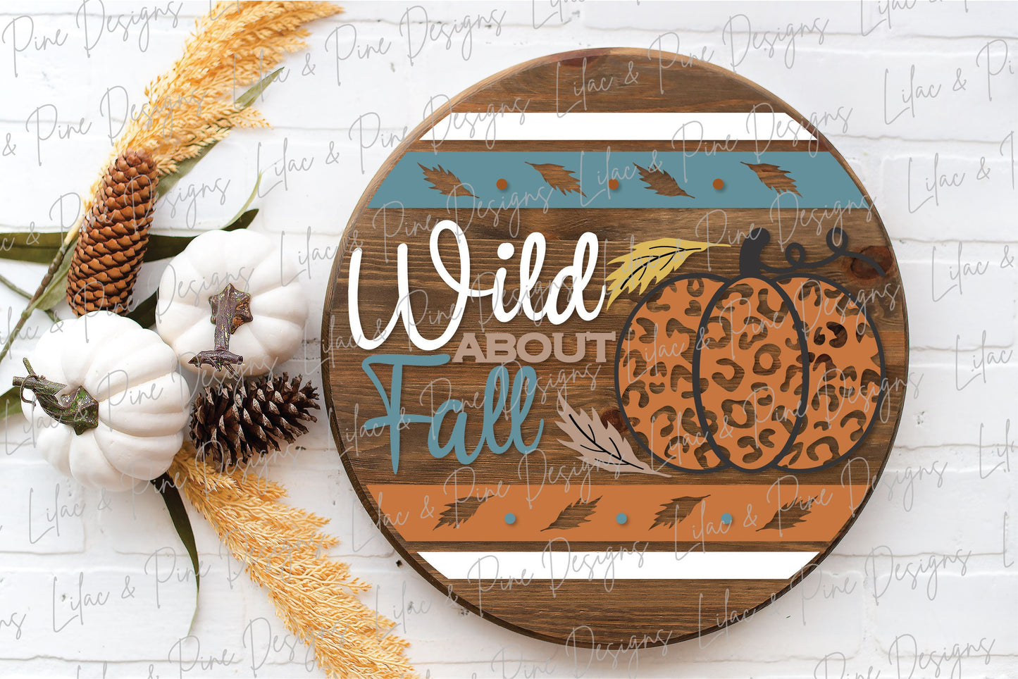 Wild about Fall sign SVG, Leopard pumpkin sign, Fall Welcome sign SVG, autumn door decor svg, porch sign, Glowforge Svg, laser cut file