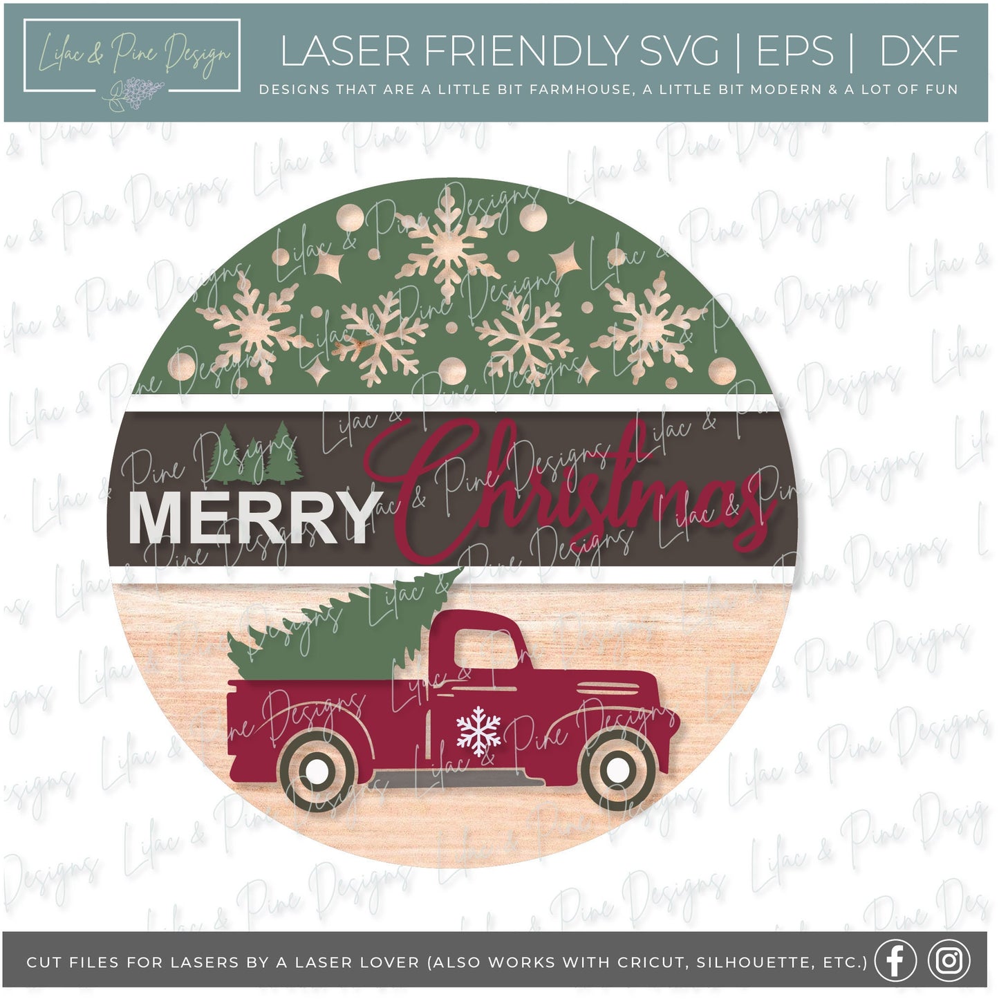 Vintage Truck Merry Christmas sign, Country Christmas SVG, Farmhouse Christmas SVG, Christmas Welcome svg, laser cut file, Glowforge SVG