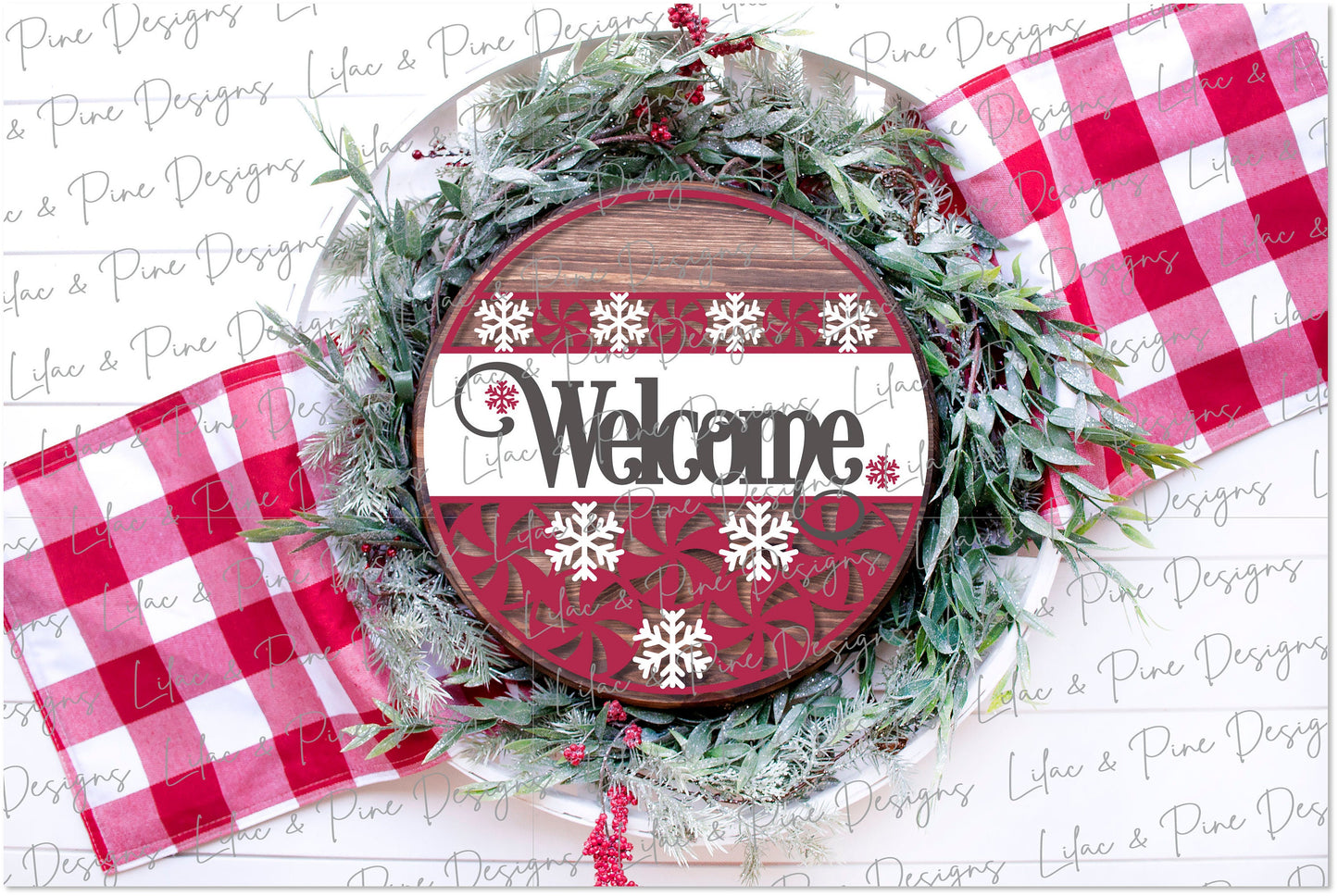 Peppermint door hanger, Christmas door hanger, Farmhouse Christmas, Christmas laser file, Welcome sign svg, laser cut file, Glowforge file