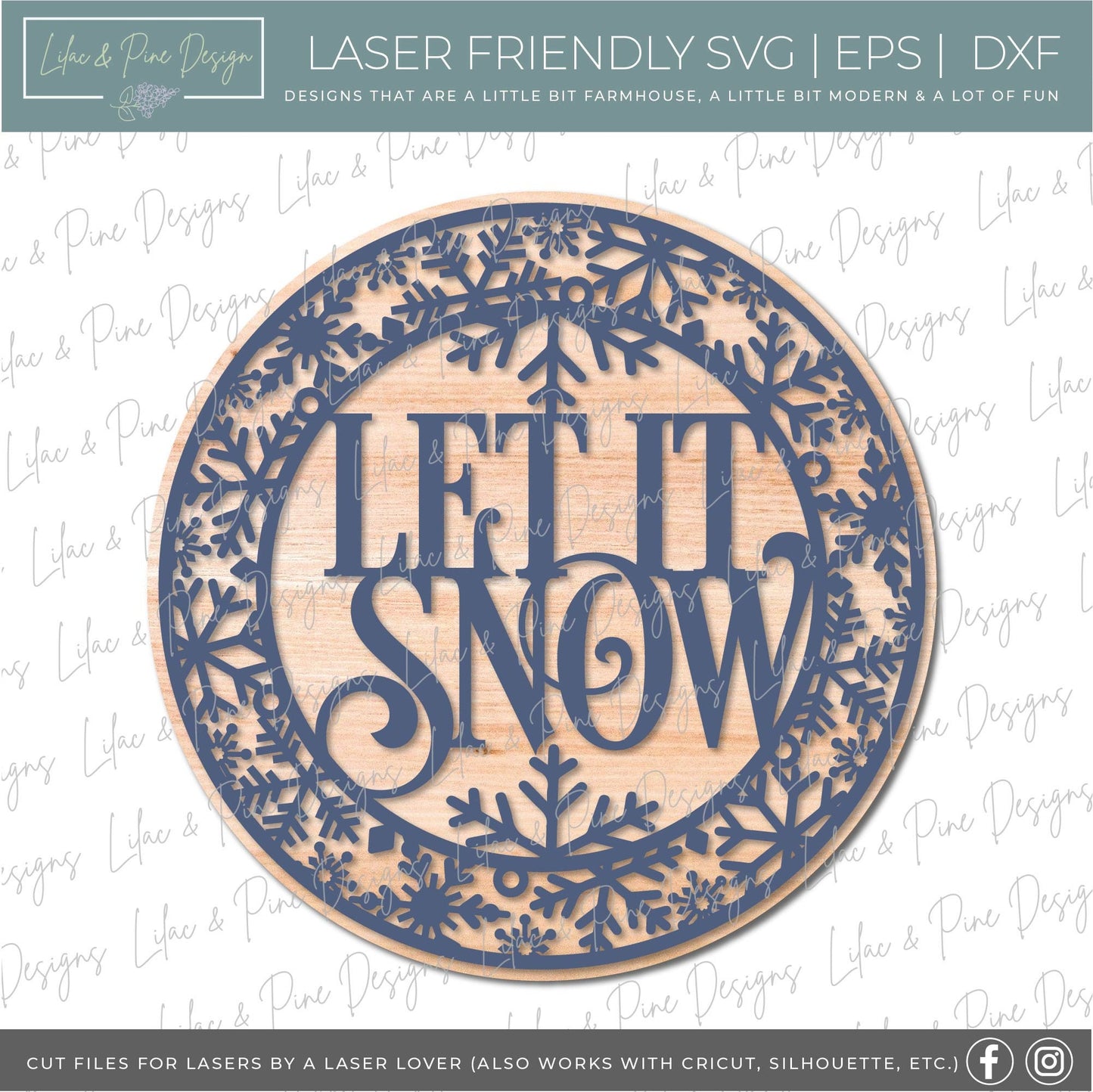 Let it snow sign bundle, Snowflake SVG, Snow welcome SVG, Winter welcome door hanger, Snow svg, winter decor, laser cut file, Glowforge SVG