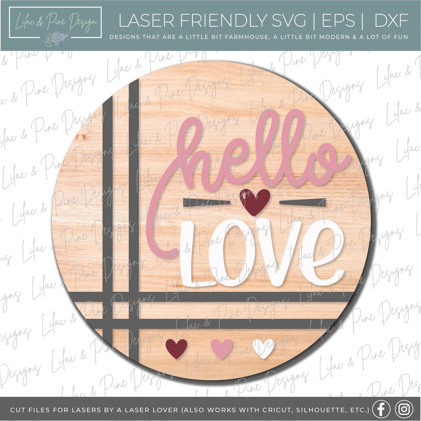 Valentines door hanger bundle, Valentines Day sign bundle SVG, Valentines laser file, hearts SVG, Glowforge files, laser cut file