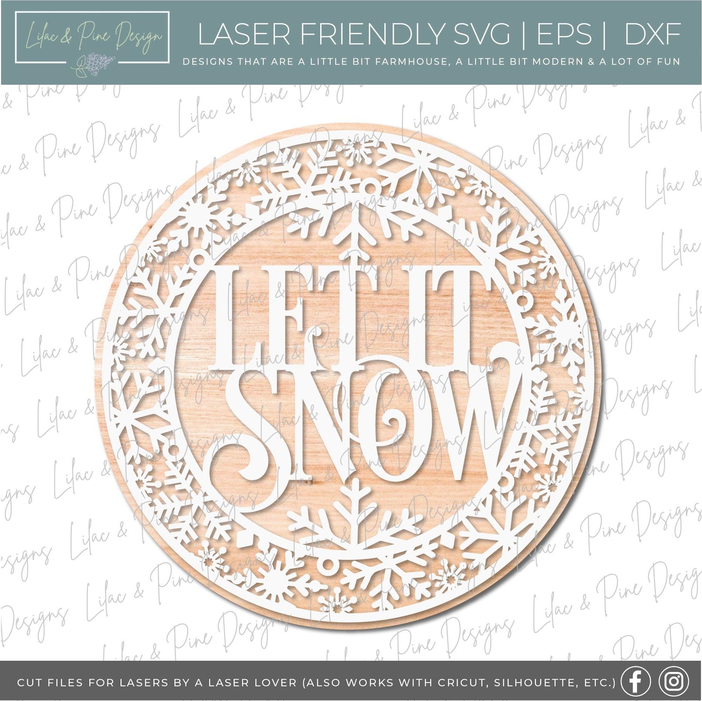 Let it snow sign bundle, Snowflake SVG, Snow welcome SVG, Winter welcome door hanger, Snow svg, winter decor, laser cut file, Glowforge SVG