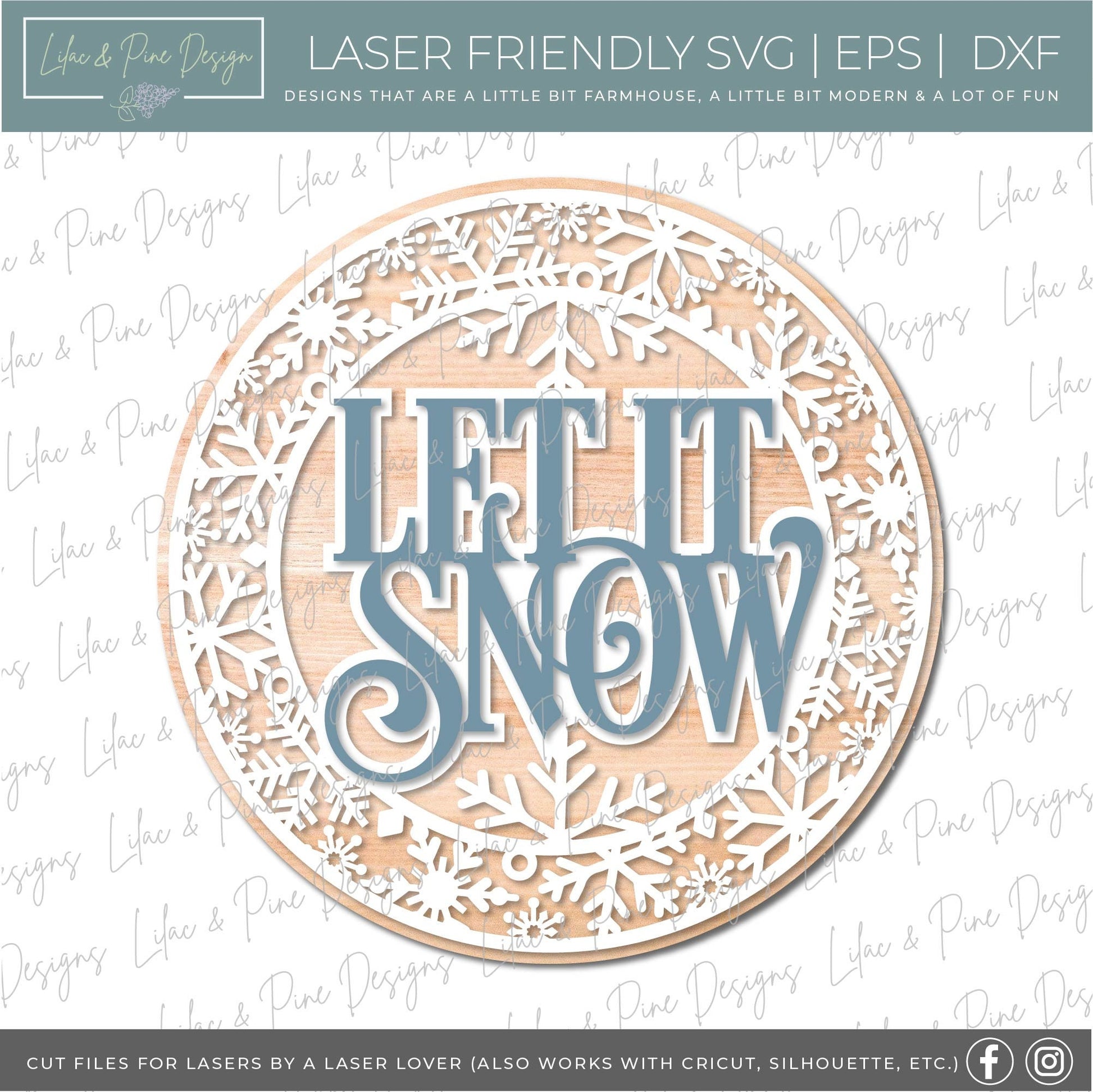 Let it snow sign bundle, Snowflake SVG, Snow welcome SVG, Winter welcome door hanger, Snow svg, winter decor, laser cut file, Glowforge SVG