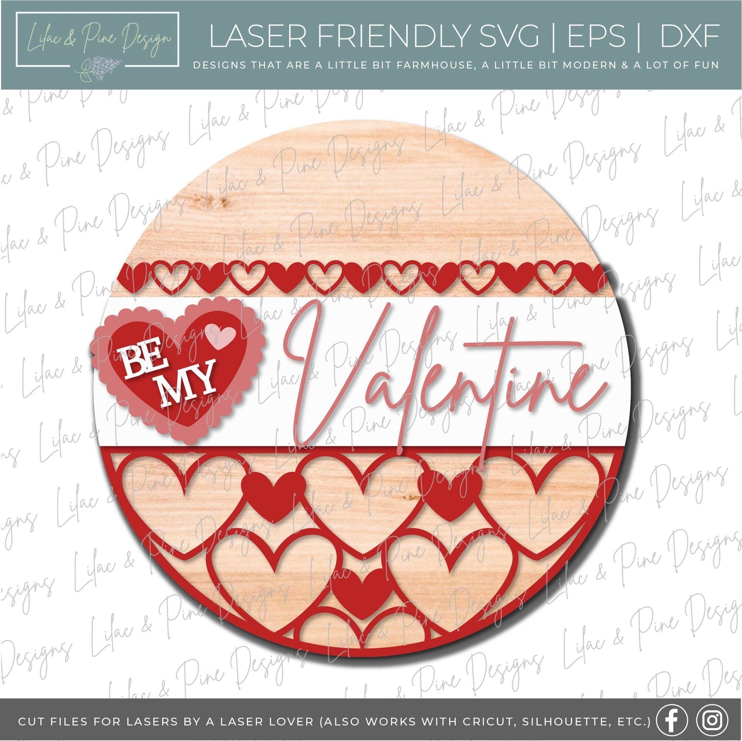 Valentines door hanger bundle, Valentines Day sign bundle SVG, Valentines laser file, hearts SVG, Glowforge files, laser cut file