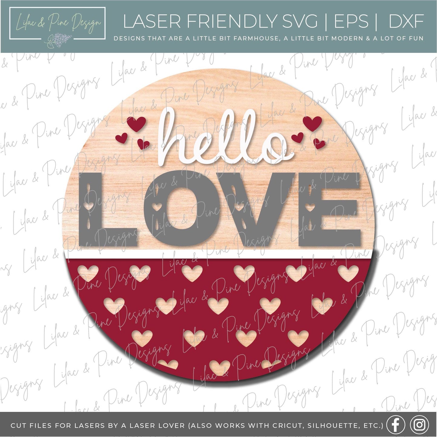 Valentines door hanger bundle, Valentines Day sign bundle SVG, Valentines laser file, hearts SVG, Glowforge files, laser cut file