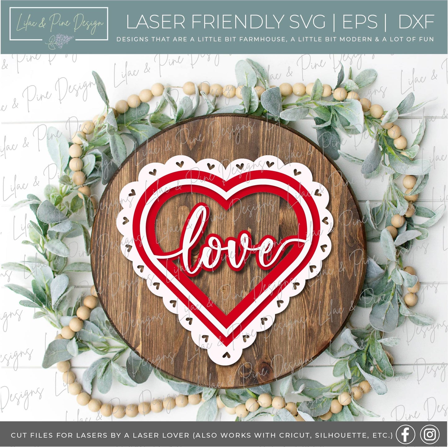 Valentines door hanger bundle, Valentines Day sign bundle SVG, Valentines laser file, hearts SVG, Glowforge files, laser cut file