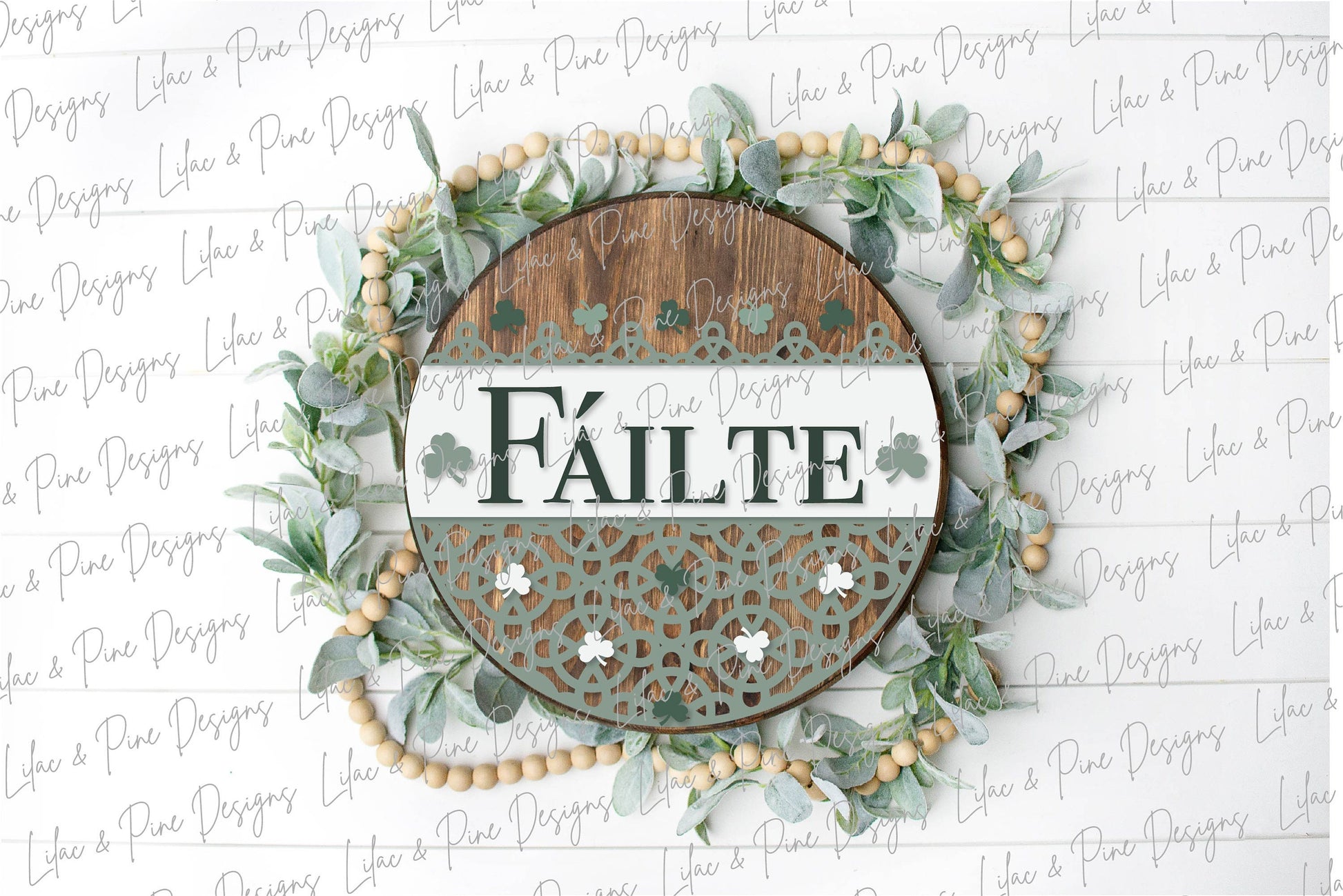 St Patricks Welcome door hanger SVG, Irish welcome sign, Failte sign SVG, Celtic welcome svg, shamrock SVG, Glowforge file, laser svg