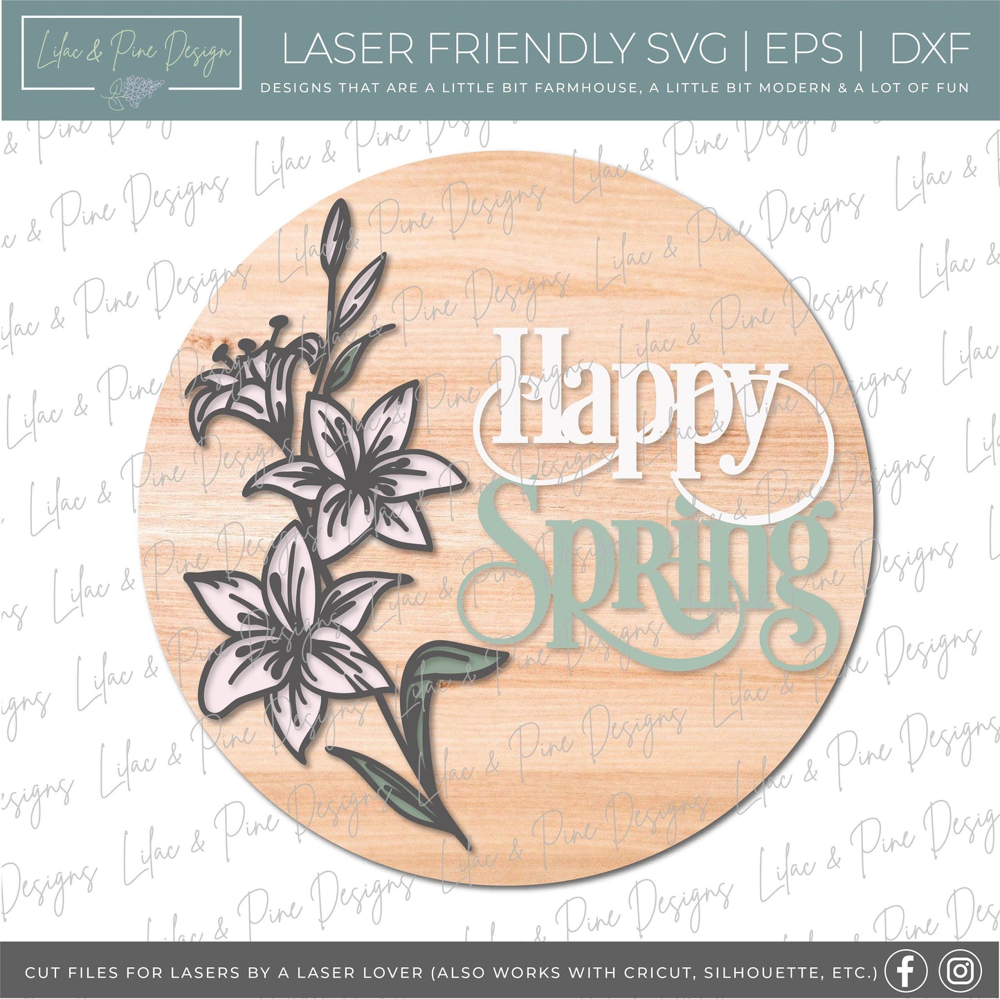 Spring welcome sign bundle, Easter door hanger SVG bundle, tulip SVG, lily svg, bunny svg, cross SVG, Glowforge files, laser cut file