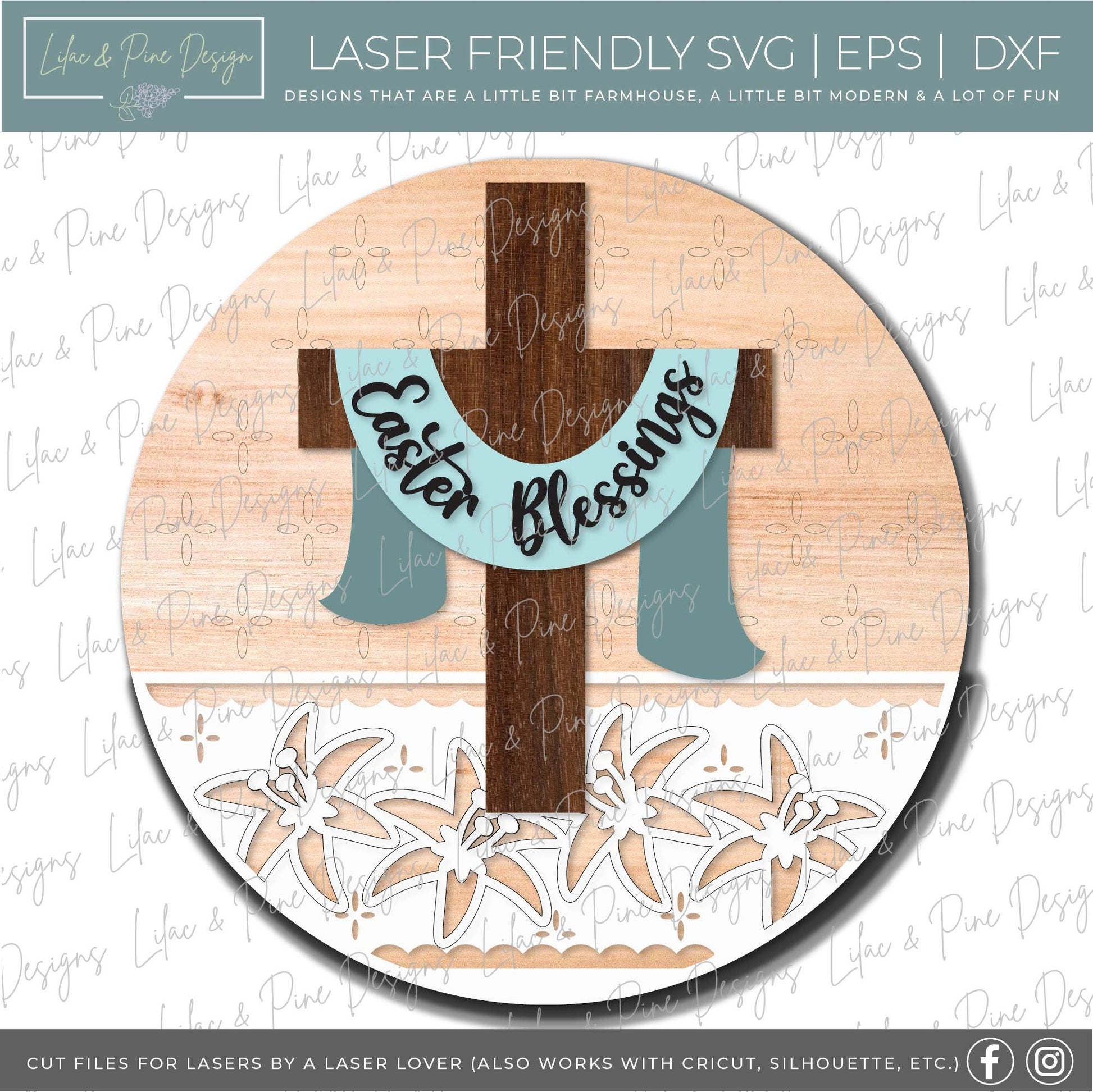 Spring welcome sign bundle, Easter door hanger SVG bundle, tulip SVG, lily svg, bunny svg, cross SVG, Glowforge files, laser cut file
