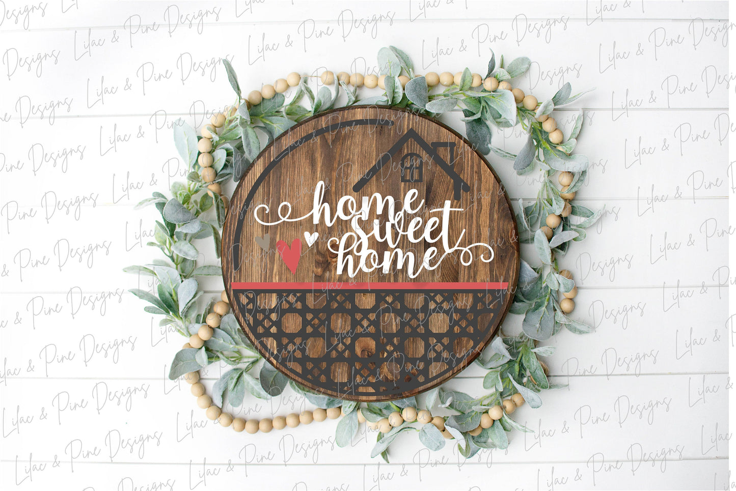 Rattan pattern door hanger SVG, Cane pattern Home Sweet Home sign, boho decor svg, welcome porch decor, Glowforge cut file, laser SVG file