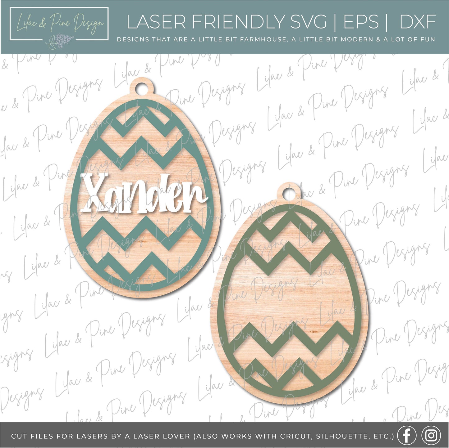 Easter Basket Tag bundle SVG, Easter tag, Egg tag svg, bunny tag SVG, Easter tag laser cut file, Glowforge laser cut file, laser SVG