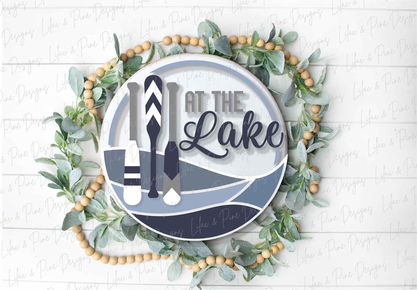 At the Lake SVG, welcome sign SVG, door hanger SVG, paddle svg, lake house porch sign svg, cottage decor, Glowforge Svg, laser cut file