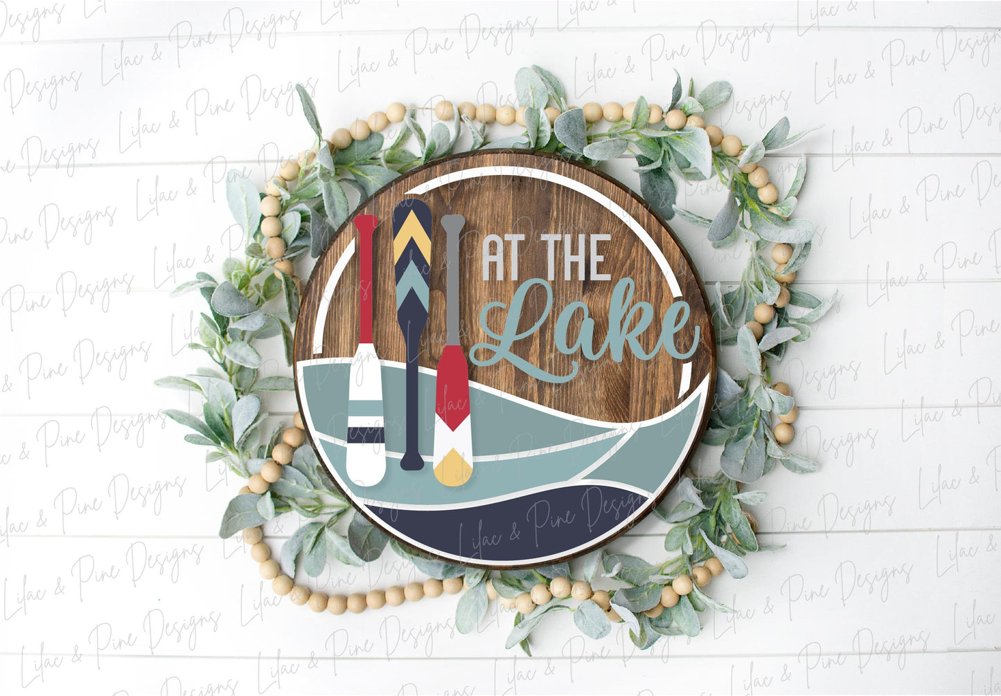 At the Lake SVG, welcome sign SVG, door hanger SVG, paddle svg, lake house porch sign svg, cottage decor, Glowforge Svg, laser cut file