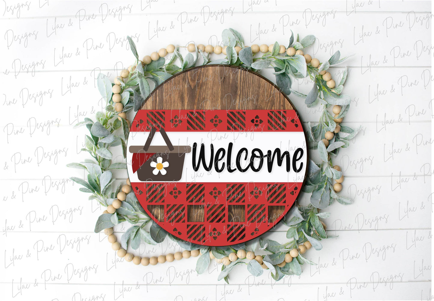 Picnic door hanger SVG, welcome sign SVG, Summer welcome svg, Summer porch sign svg, family reunion svg, Glowforge SVG, laser cut file