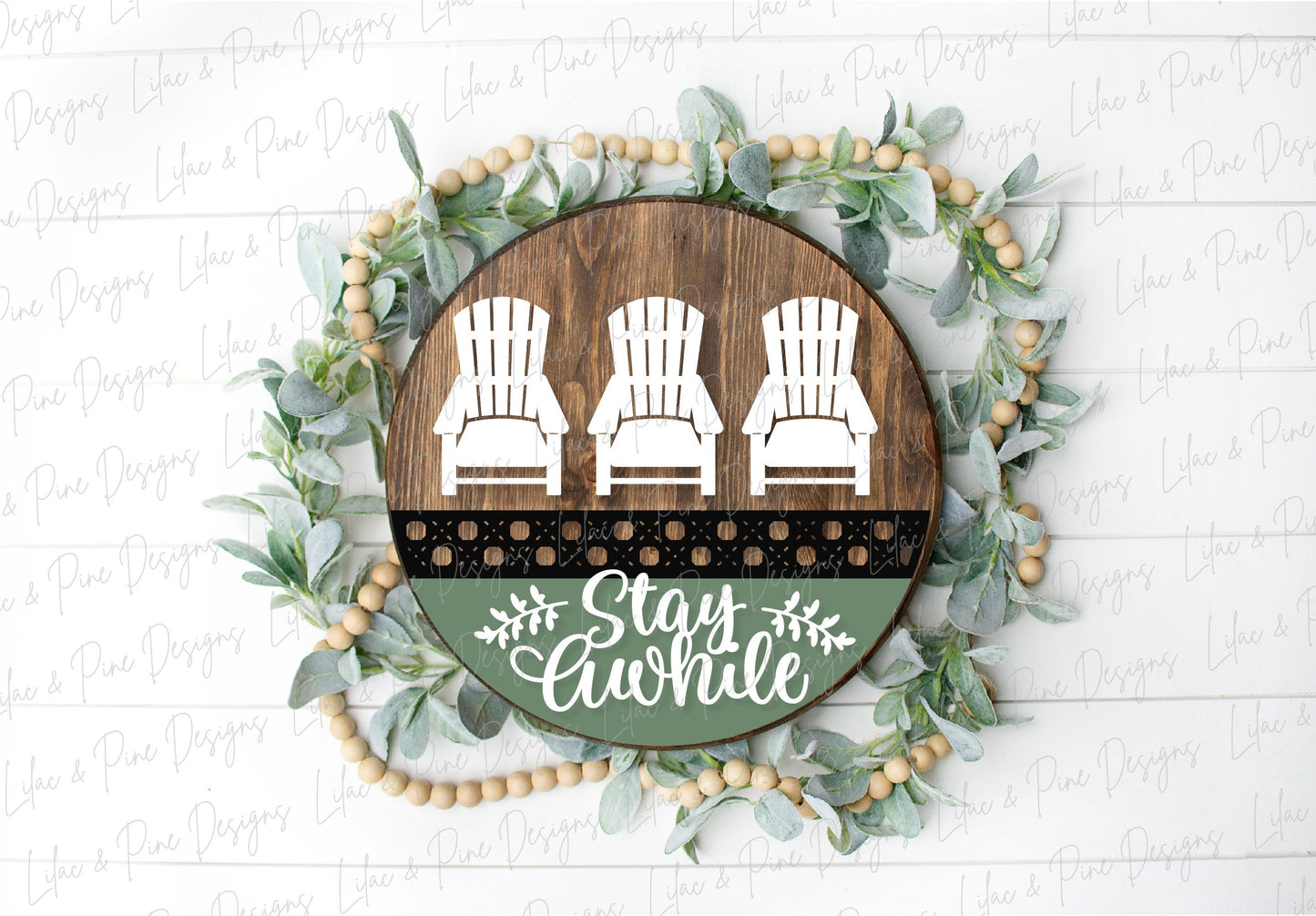 Adirondack chair door hanger SVG, welcome sign SVG, Summer welcome svg, Summer porch sign, stay awhile svg, Glowforge Svg, laser cut file