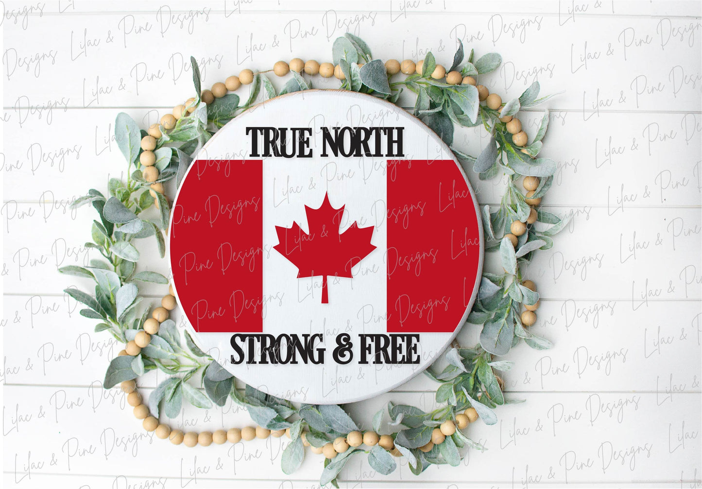 Canada Welcome sign SVG, Canada Day door hanger SVG, True North svg, porch sign svg, Canada flag svg, Glowforge SVG file, laser cut file