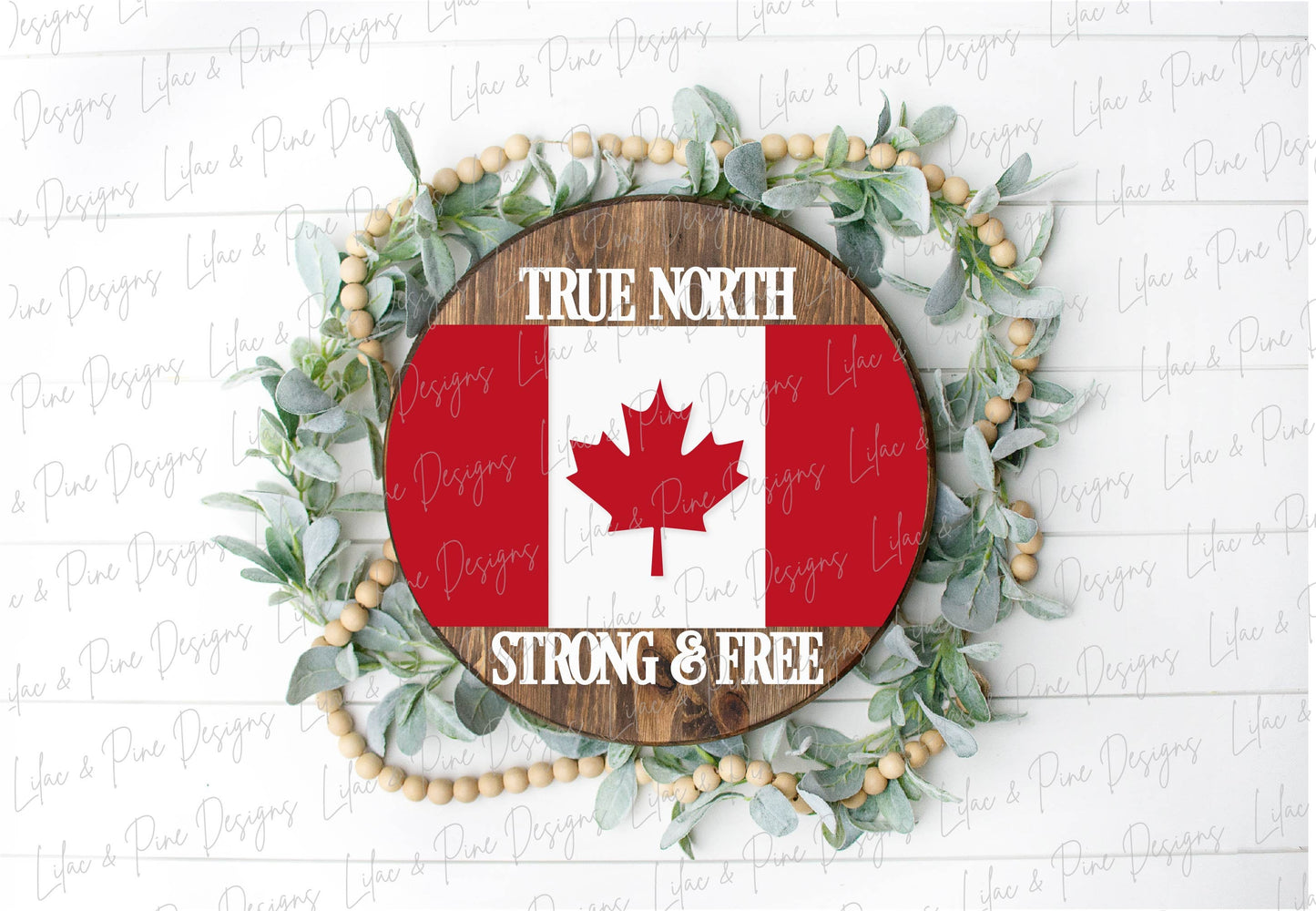 Canada Welcome sign SVG, Canada Day door hanger SVG, True North svg, porch sign svg, Canada flag svg, Glowforge SVG file, laser cut file