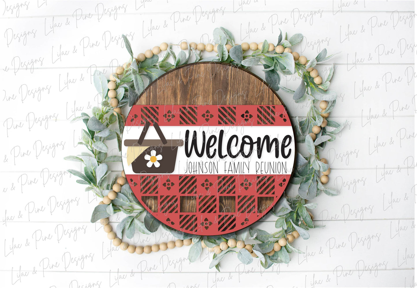 Picnic door hanger SVG, welcome sign SVG, Summer welcome svg, Summer porch sign svg, family reunion svg, Glowforge SVG, laser cut file