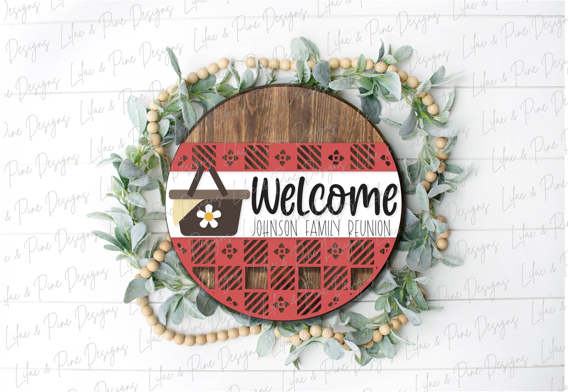 Picnic door hanger SVG, welcome sign SVG, Summer welcome svg, Summer porch sign svg, family reunion svg, Glowforge SVG, laser cut file