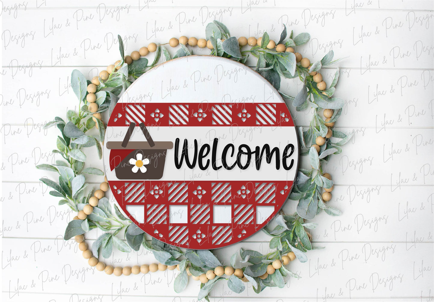 Picnic door hanger SVG, welcome sign SVG, Summer welcome svg, Summer porch sign svg, family reunion svg, Glowforge SVG, laser cut file
