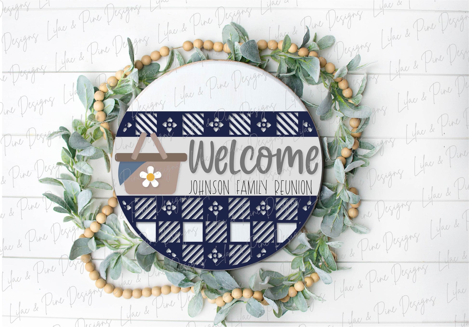 Picnic door hanger SVG, welcome sign SVG, Summer welcome svg, Summer porch sign svg, family reunion svg, Glowforge SVG, laser cut file