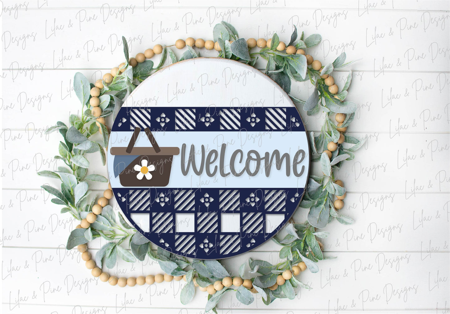 Picnic door hanger SVG, welcome sign SVG, Summer welcome svg, Summer porch sign svg, family reunion svg, Glowforge SVG, laser cut file