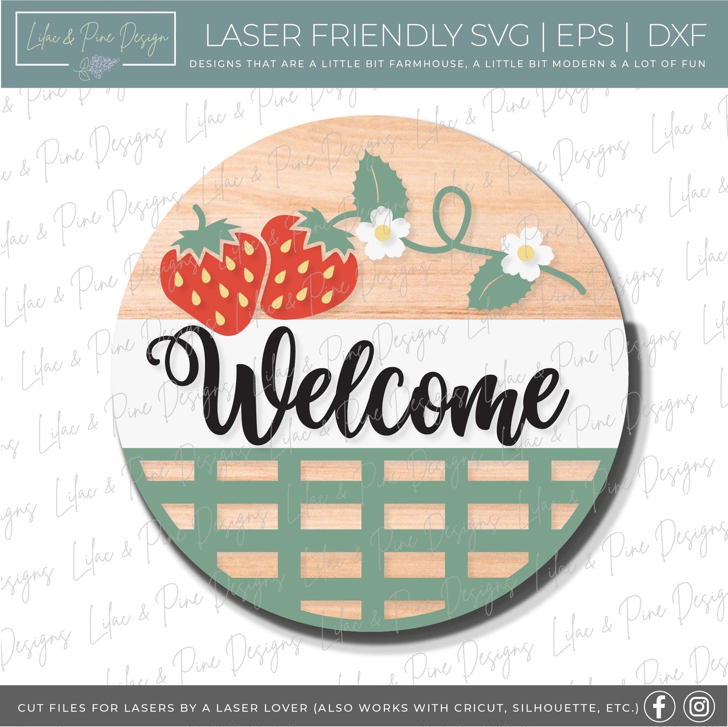 Summer Welcome door hanger bundle, Summer sign bundle, watermelon svg, bee svg, strawberry svg, flamingo svg, Glowforge SVG, laser cut file