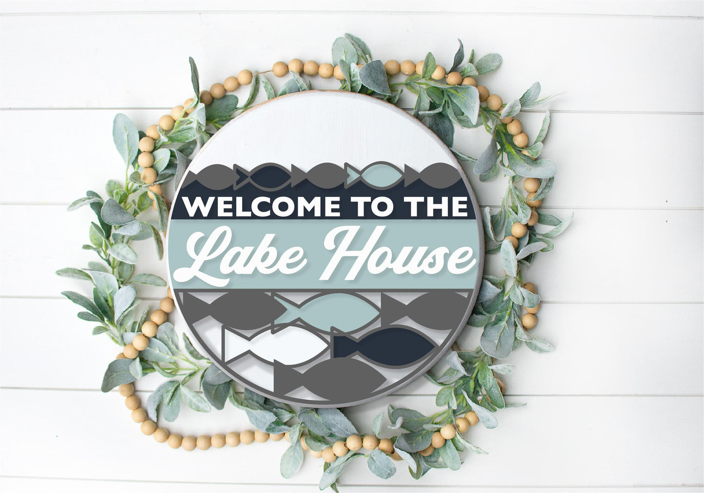 Lake House door hanger SVG, Summer welcome sign SVG, fishing svg, lake house decor, Summer decor, cottage svg, Glowforge Svg, laser cut file