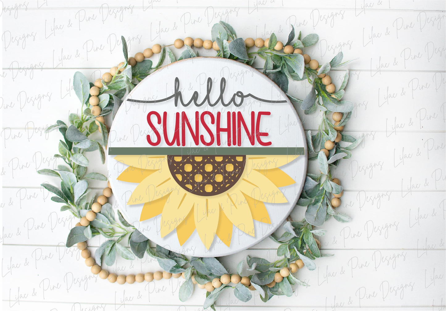 Sun Welcome sign svg, hello sunshine SVG, Summer door hanger, Sunshine porch sign SVG, summer decor, round wood sign, Glowforge laser SVG