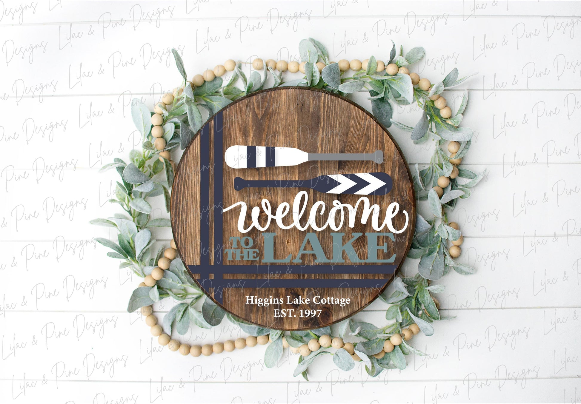 Welcome to the Lake door hanger SVG, Lake House welcome sign SVG, Paddle door hanger svg, cottage svg, Glowforge Svg, laser cut file