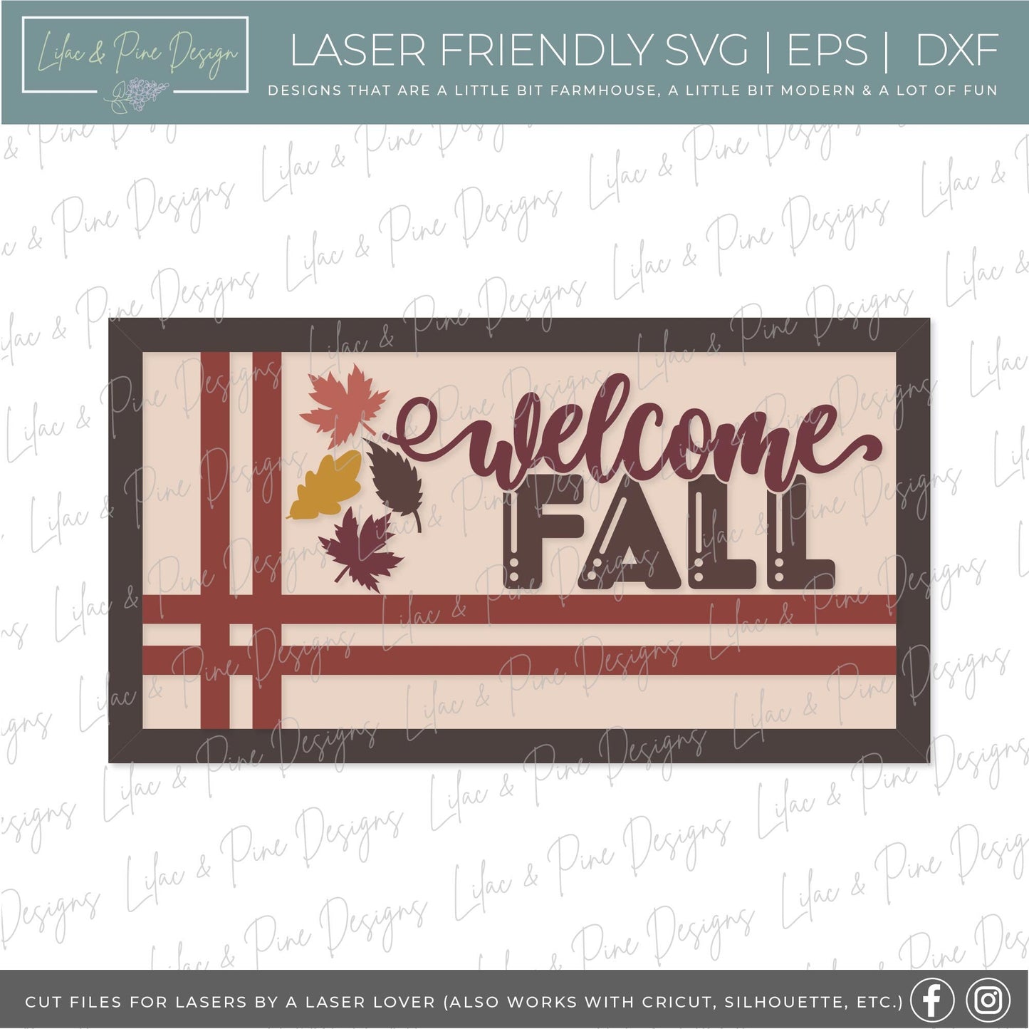 Welcome Fall door hanger SVG, Autumn welcome sign SVG, hello fall porch sign svg, fall porch decor, sign bundle, Glowforge laser SVG