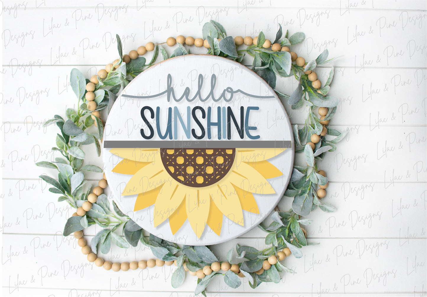 Sun Welcome sign svg, hello sunshine SVG, Summer door hanger, Sunshine porch sign SVG, summer decor, round wood sign, Glowforge laser SVG