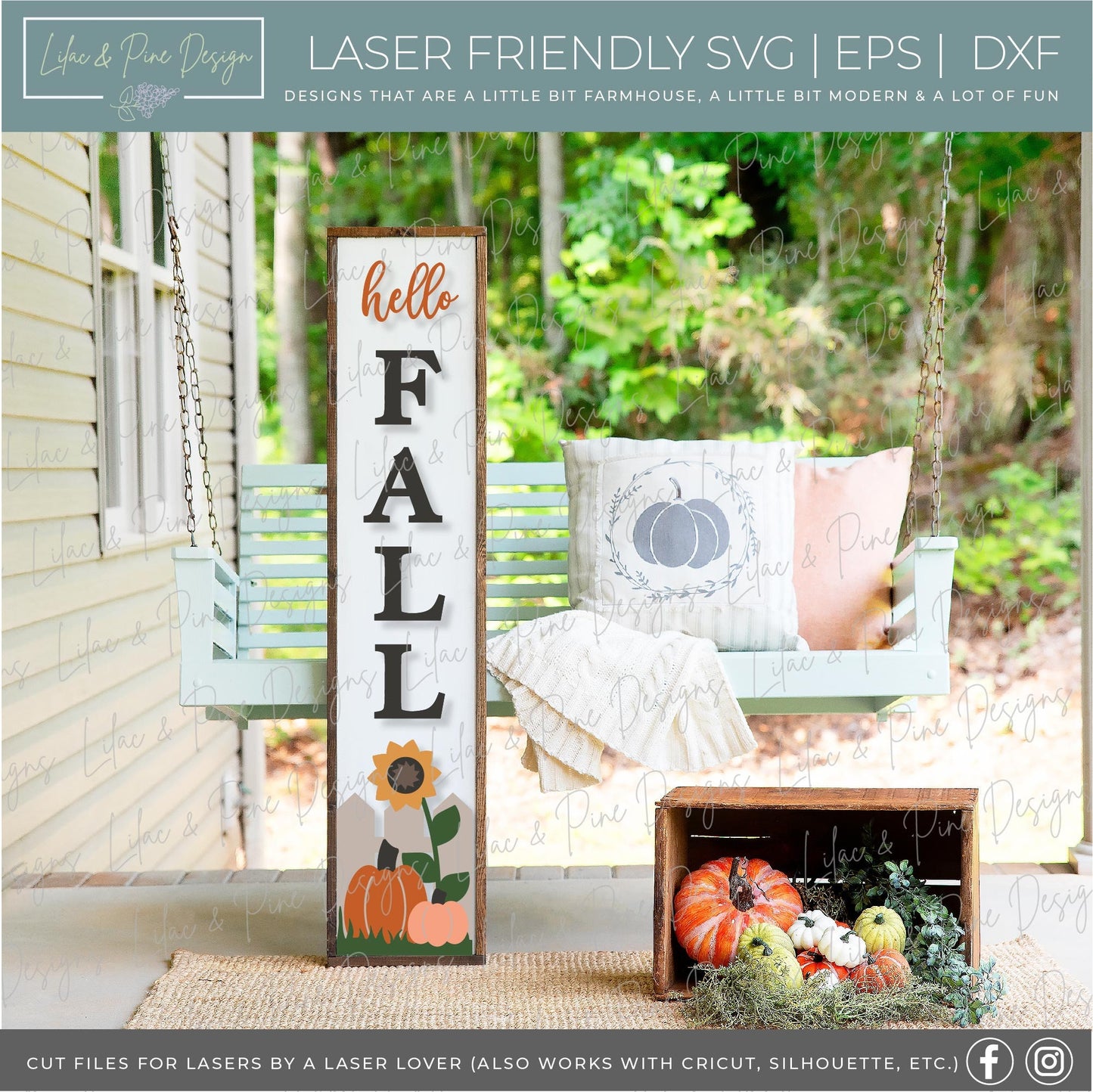 Fall welcome sign bundle, hello fall porch sign SVG, sign bundle, autumn SVG, fall sweater svg, fox svg, sunflower svg, Glowforge laser SVG