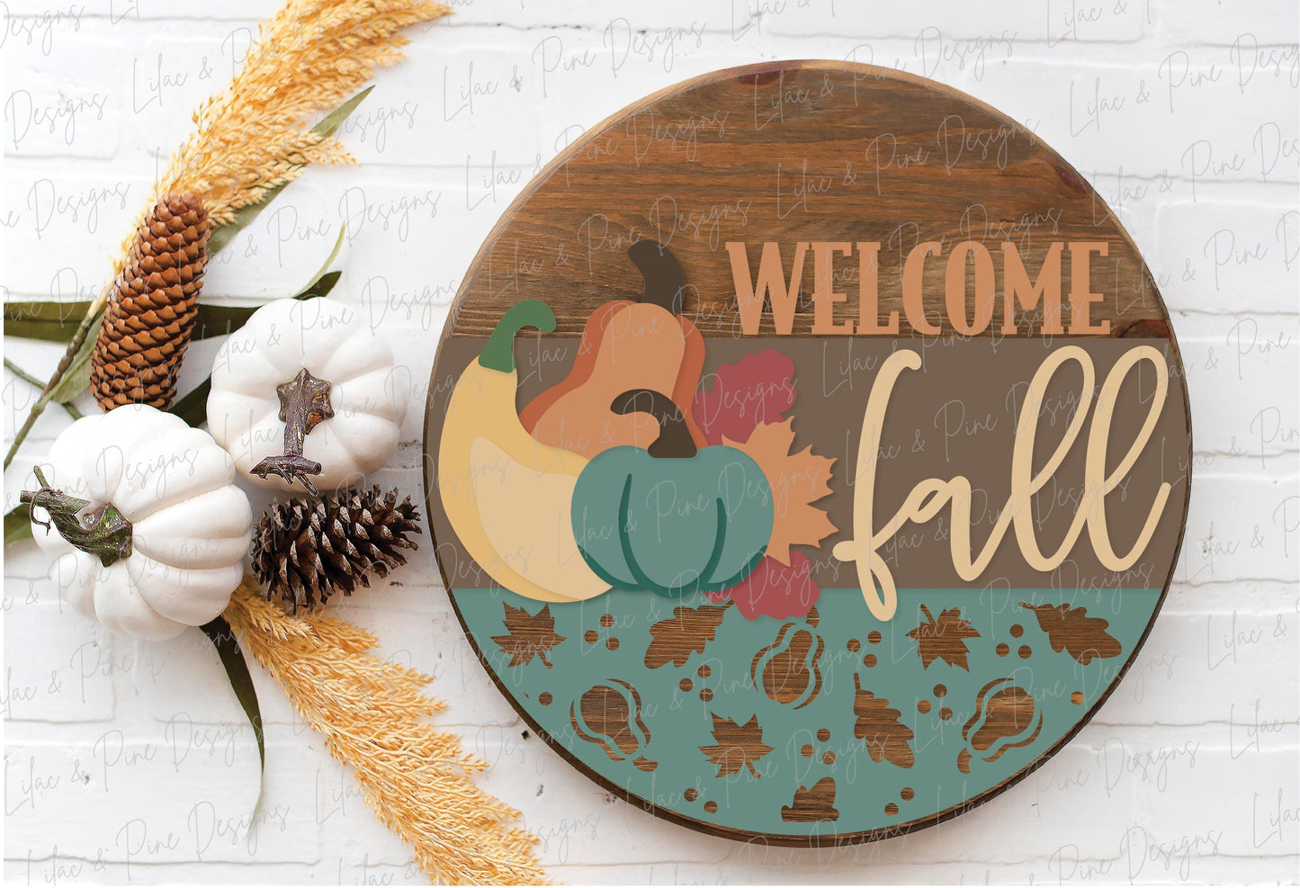 Welcome fall door hanger SVG, Gourd door hanger, Pumpkin welcome sign SVG, gourd welcome sign svg, fall decor, Glowforge SVG, laser cut file