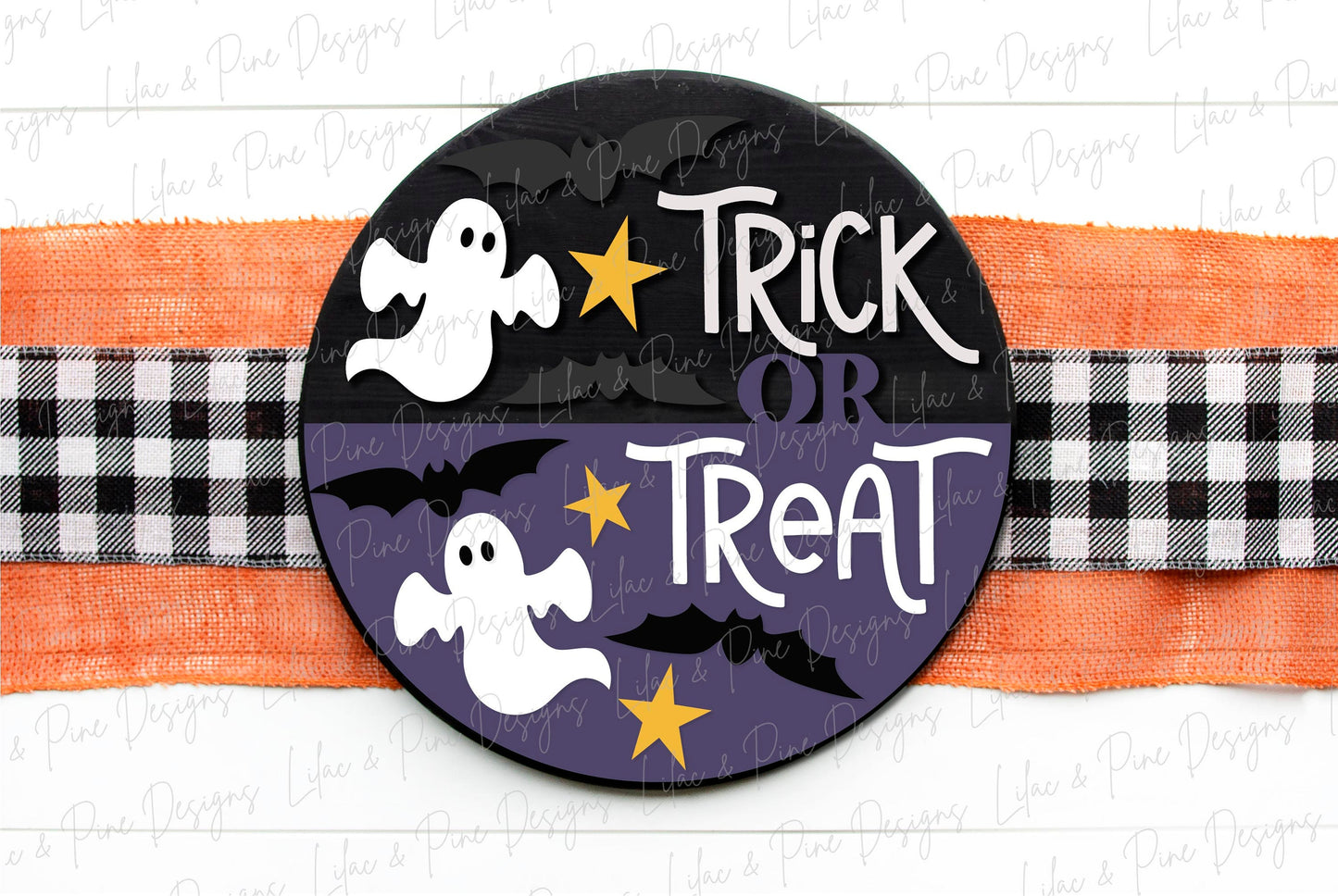 Halloween door hanger SVG, Trick or Treat door hanger, Ghost welcome sign SVG, Halloween welcome sign, Halloween decor, Glowforge laser SVG