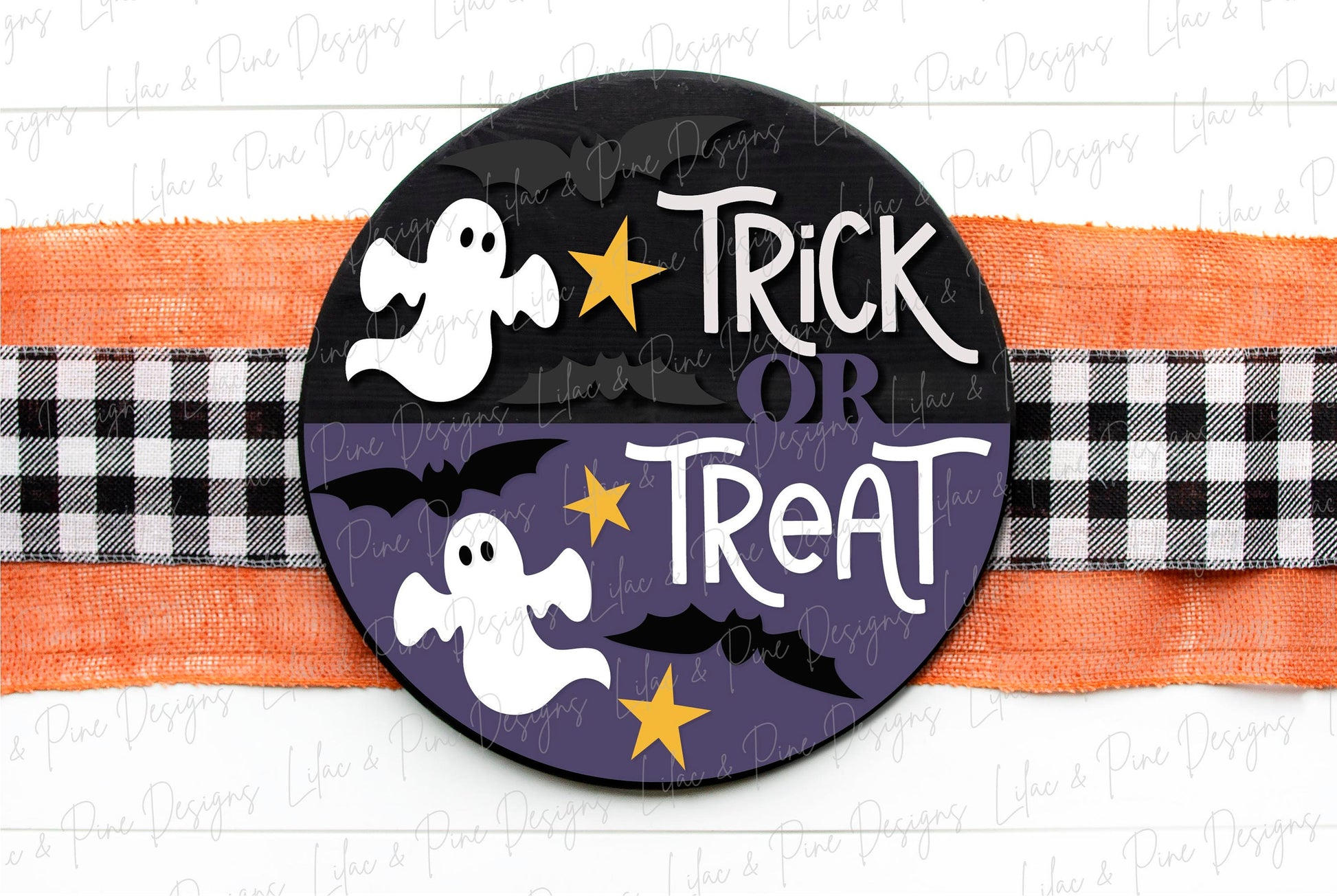 Halloween door hanger SVG, Trick or Treat door hanger, Ghost welcome sign SVG, Halloween welcome sign, Halloween decor, Glowforge laser SVG