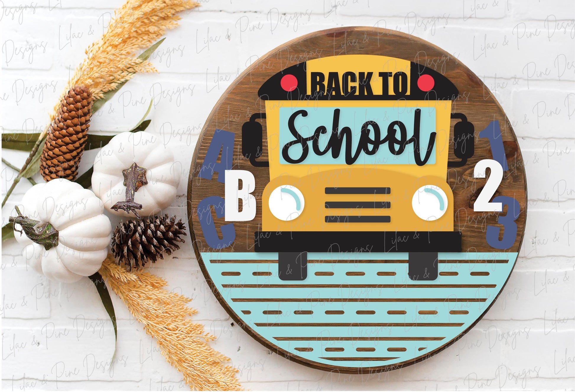 Back to School door hanger SVG, School welcome sign SVG, School Bus door hanger, classroom decor, school sign, Glowforge Svg, laser cut file