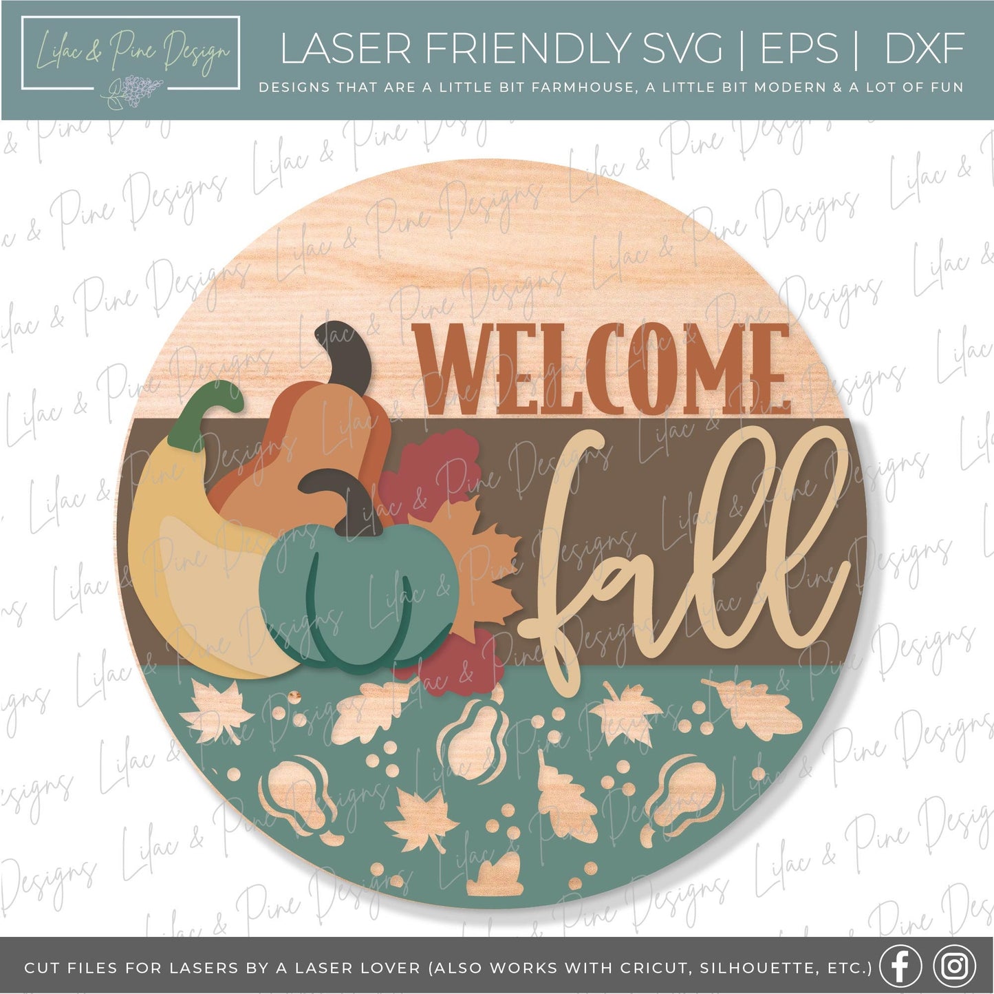 Welcome fall door hanger SVG, Gourd door hanger, Pumpkin welcome sign SVG, gourd welcome sign svg, fall decor, Glowforge SVG, laser cut file